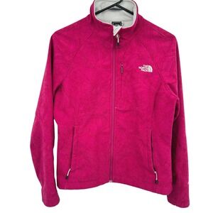The North Face Apex Bionic Jacket Full Zip M Pink Floral Softshell Hiking Fleece